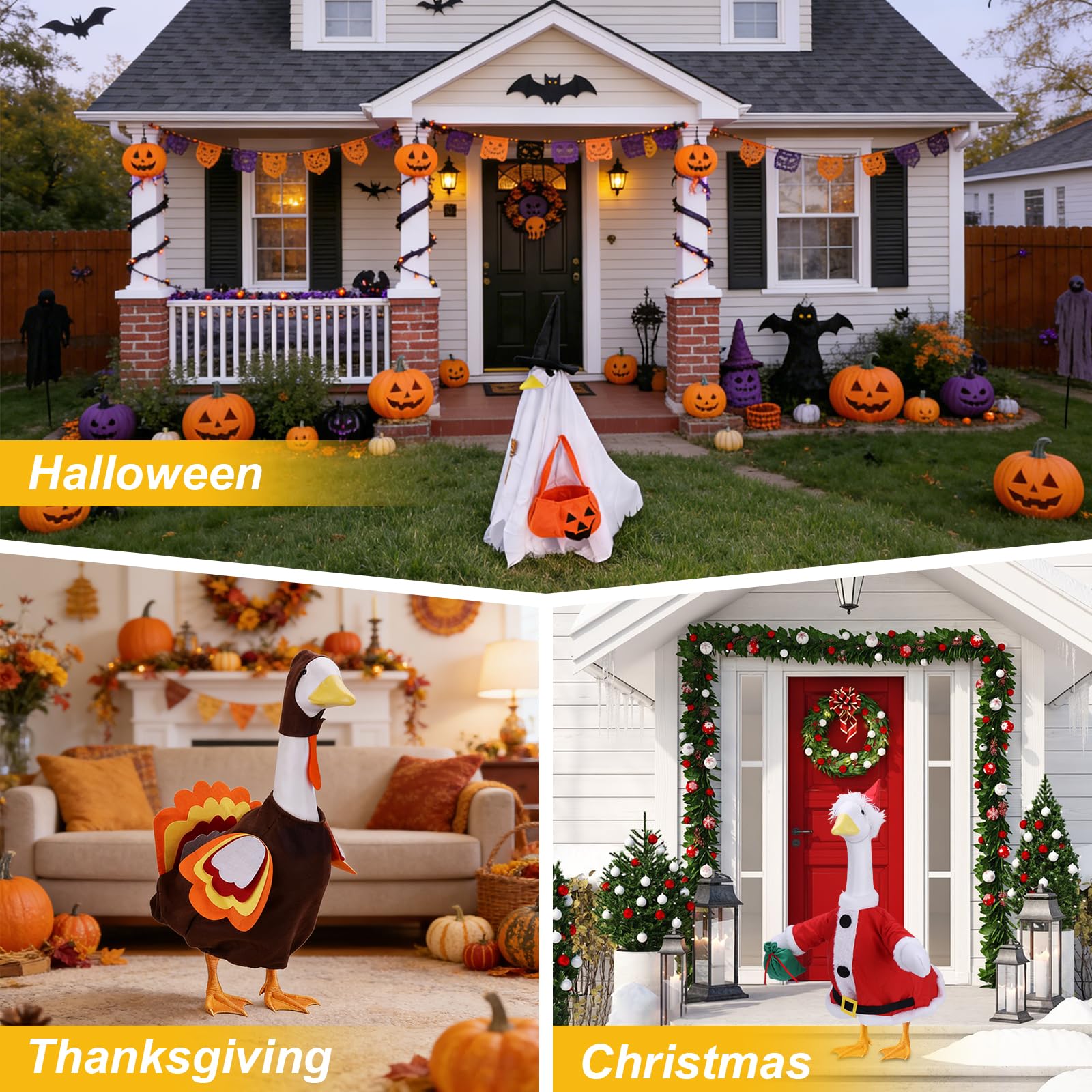 Ddeetodu porch garden decor goose ideas for curb appeal and whimsy