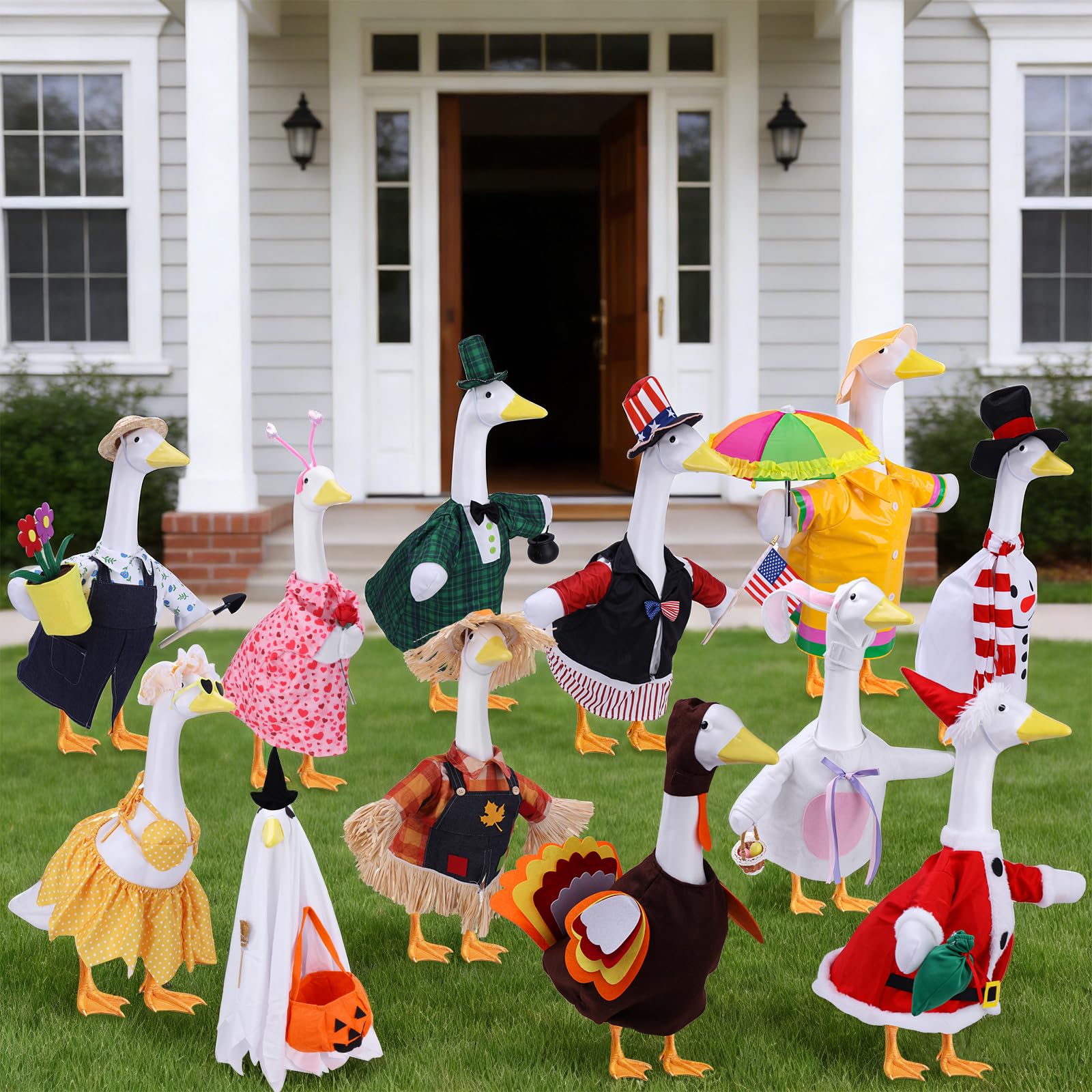 Ddeetodu universal fit goose costume fits most 23 inch statues easily