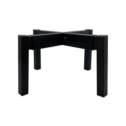 Sleek black metal finish on the DDPow stand complements modern home styling.