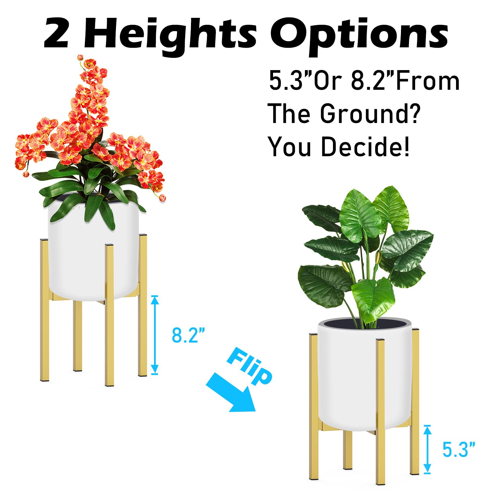 DDPow heavy plant stand rustproof coating supports durable outdoor use