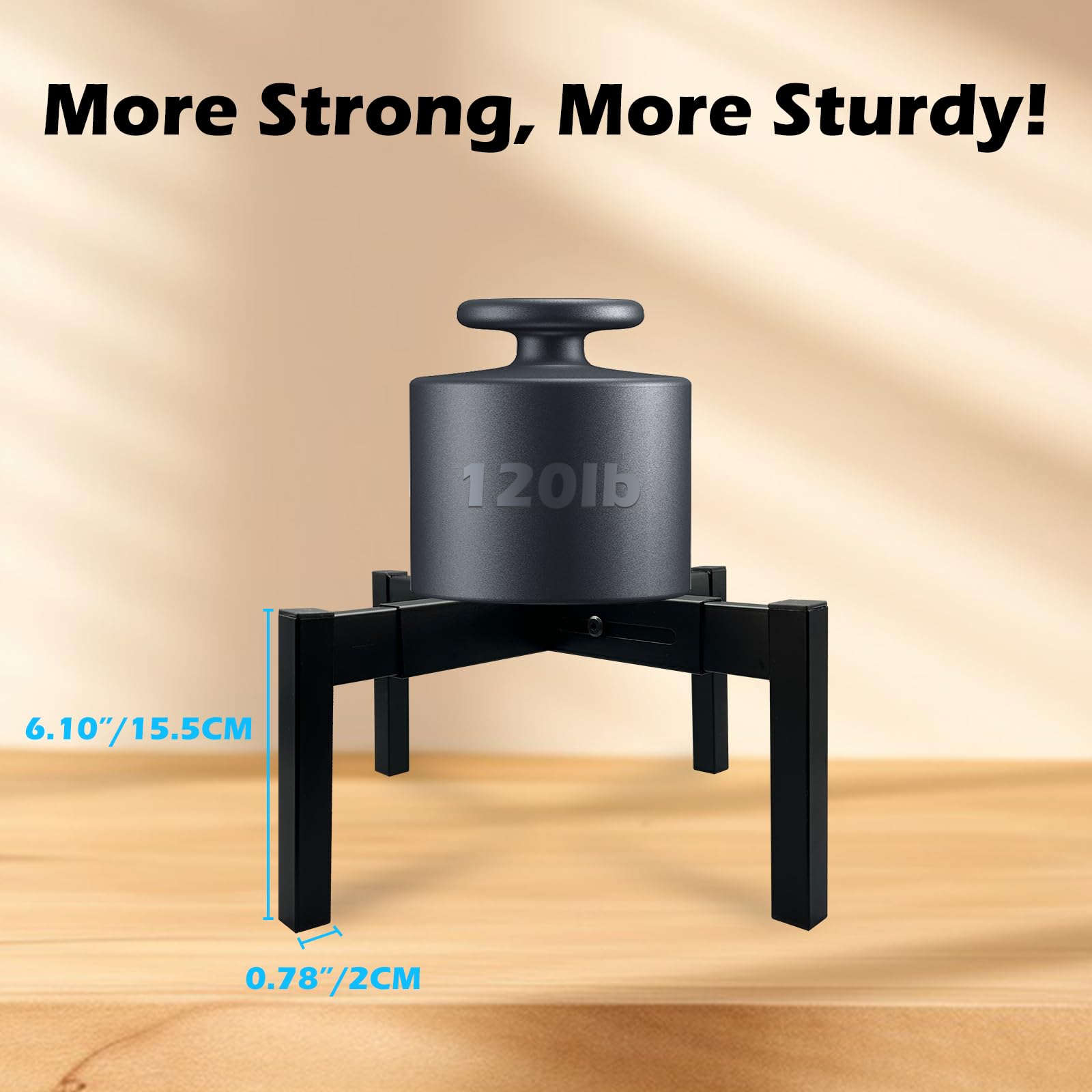 Rustproof spray coating visible, signaling outdoor durability of the DDPow stand.