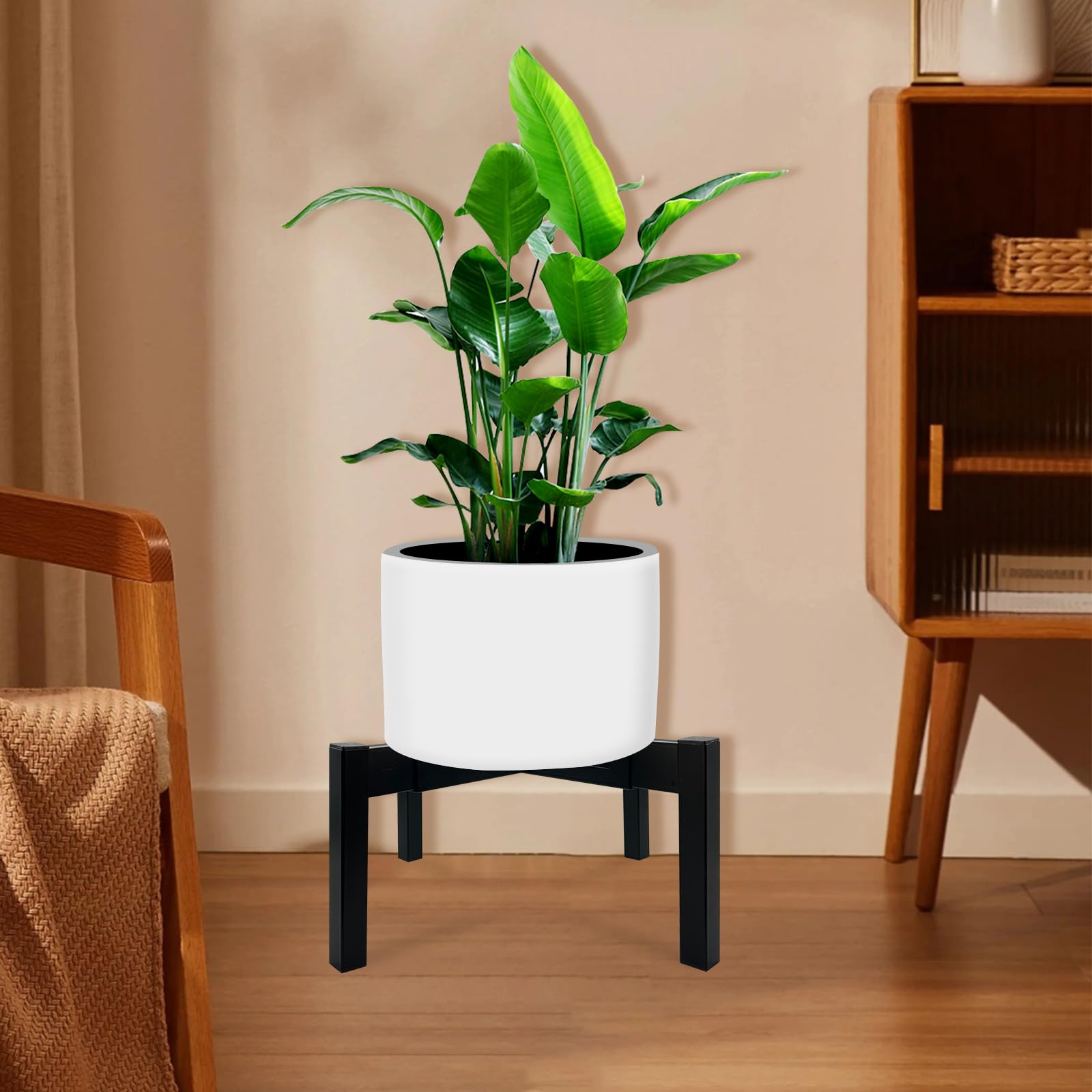 Supports up to 100 lbs, ideal for heavier planters and soil-filled pots.