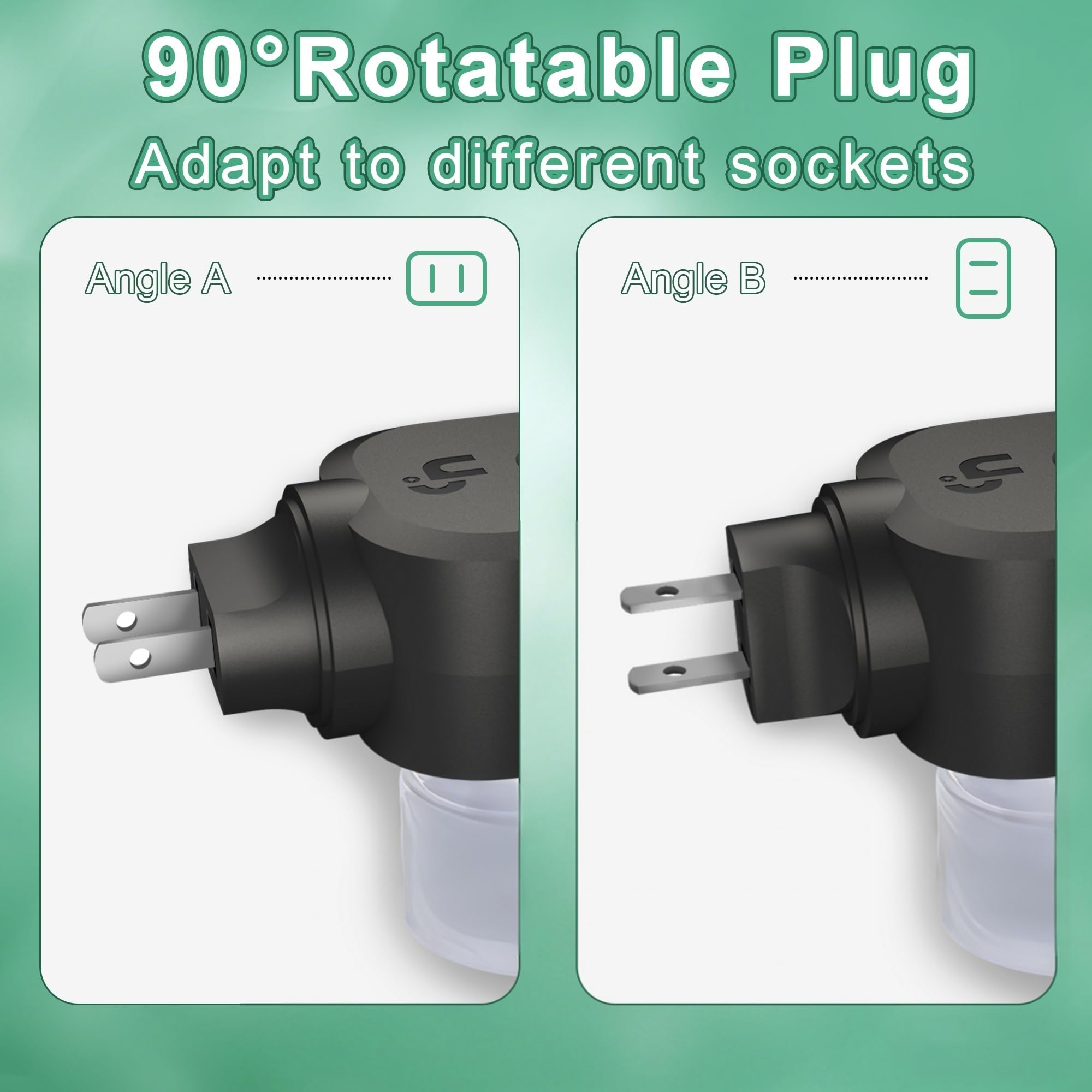 Ddrihlees mosquito repellent 90-degree plug demonstrates flexible placement