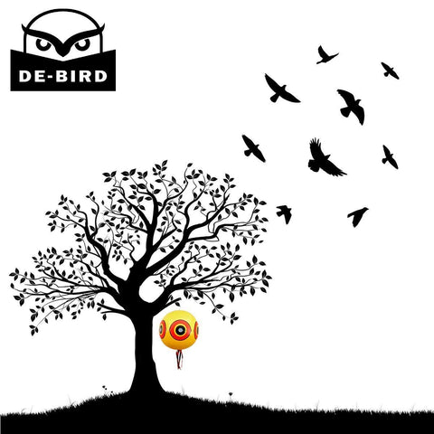 De-Bird garden deterrent balloon adds color while discouraging birds.
