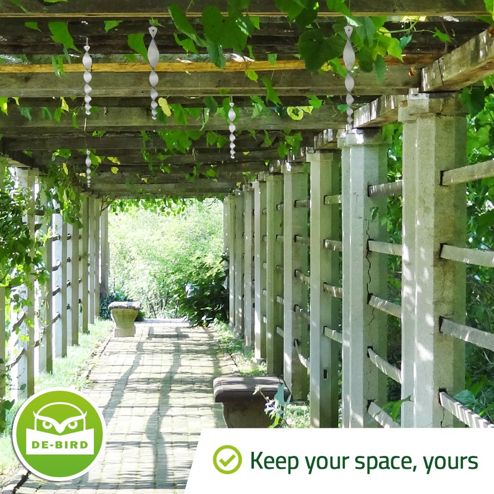 Installation kit helps set up bird deterrent rods around patios and fruit trees.