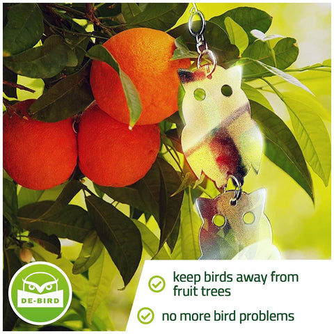 Sunlit De-Bird owl helps keep patios and gardens bird-free.