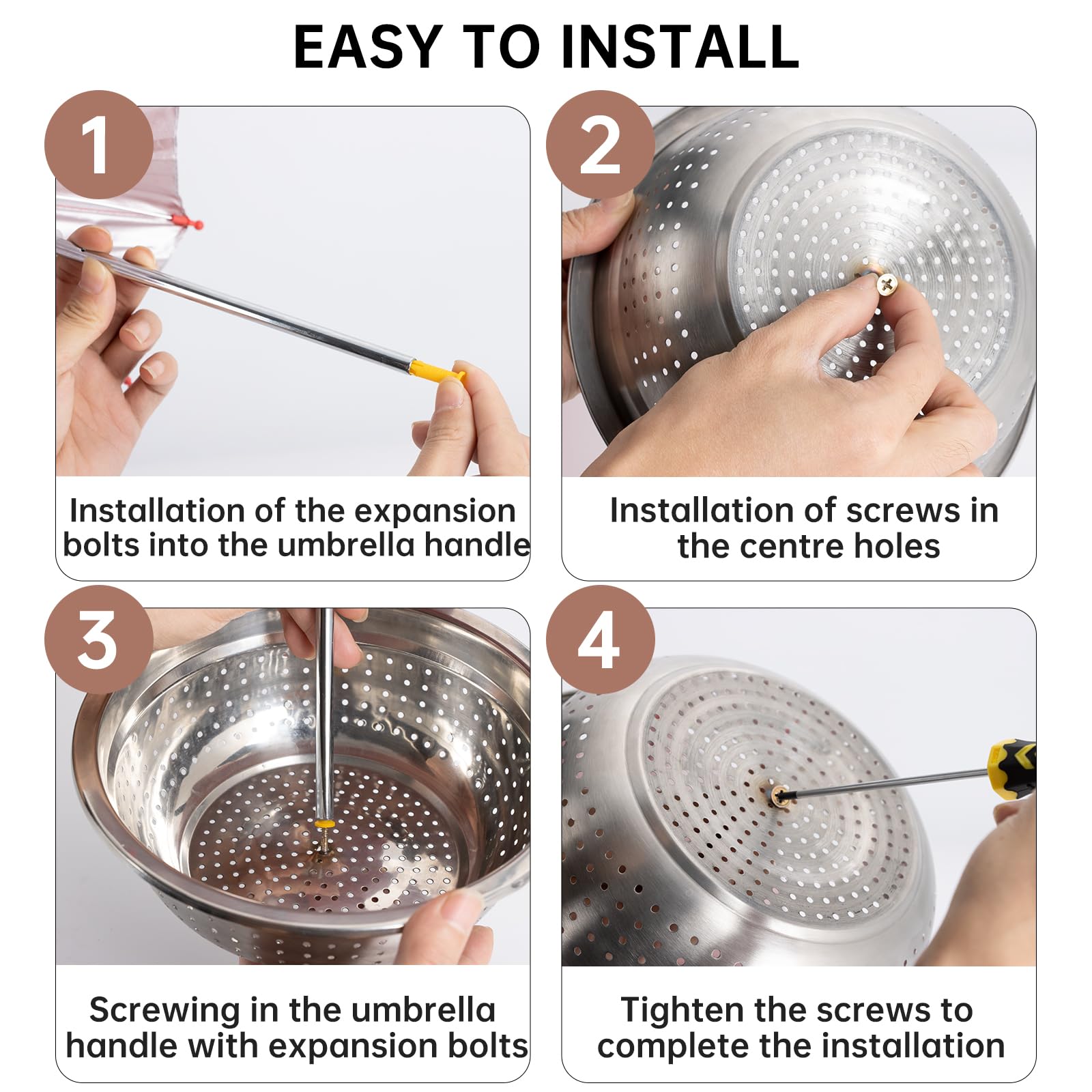 DEALSGOGO metal feeder easy to clean and weather resistant