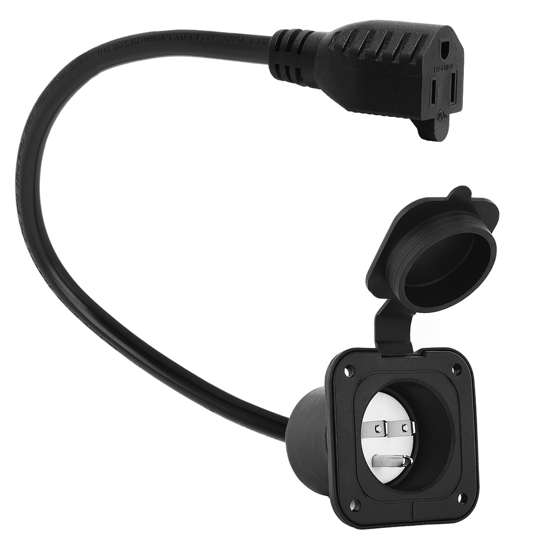 DEALTUS flanged power inlet with waterproof cover for outdoor power access