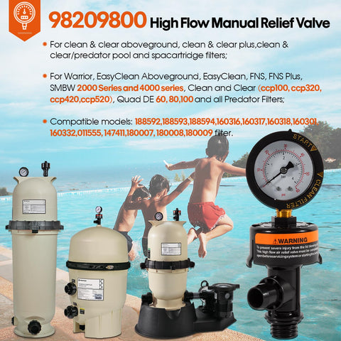 DearChan relief valve with pressure gauge kit provides accurate readings during maintenance.