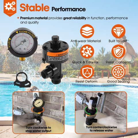DearChan valve O-ring, clip, and teflon tape ensure secure installation.