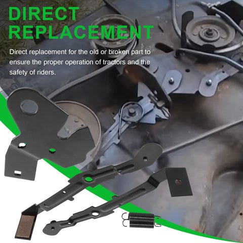 Deargooday brake arm detail showing pressure on pulley to stop blades.