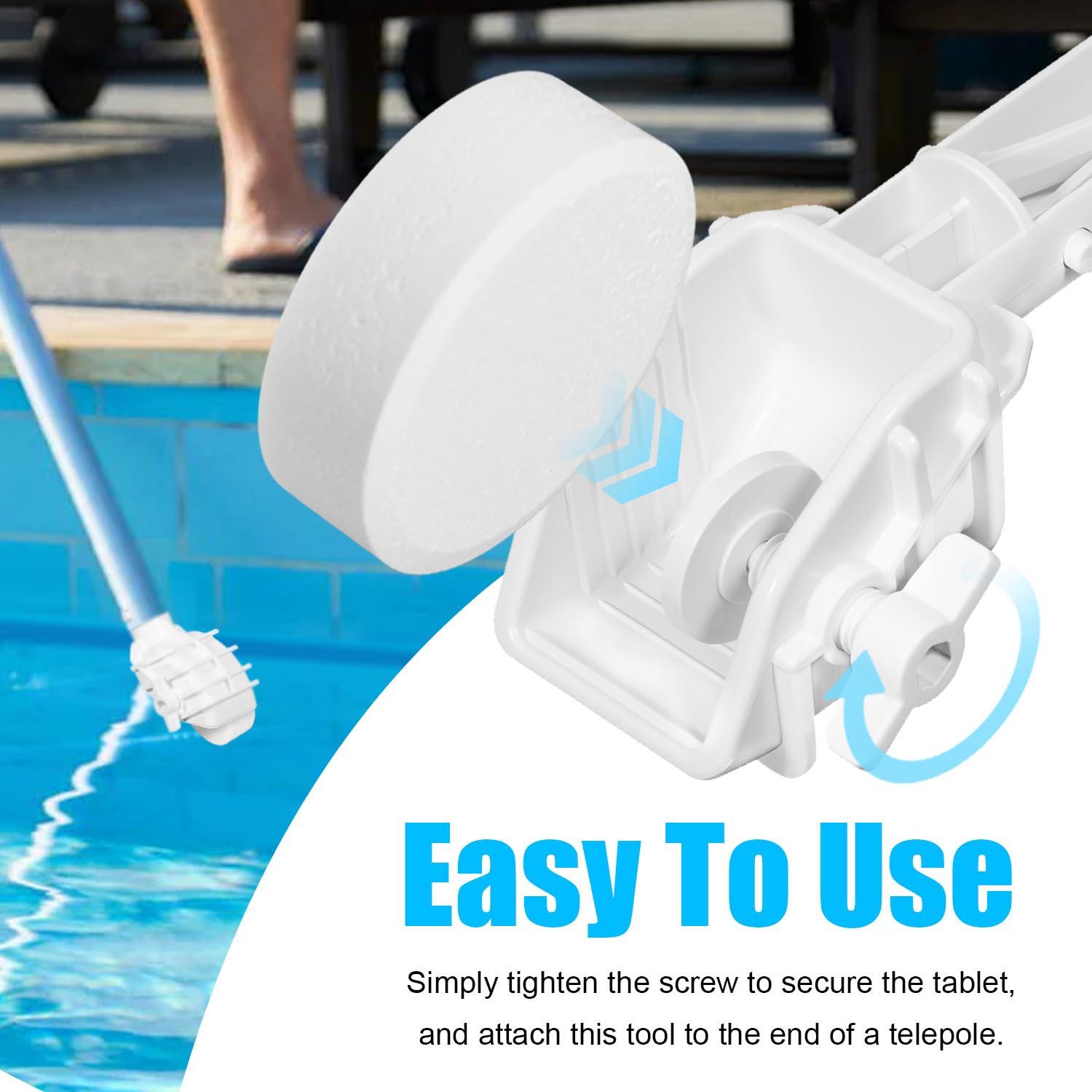 Deargooday tablet-slot securely clamps tablets for tough-to-reach pool corners.