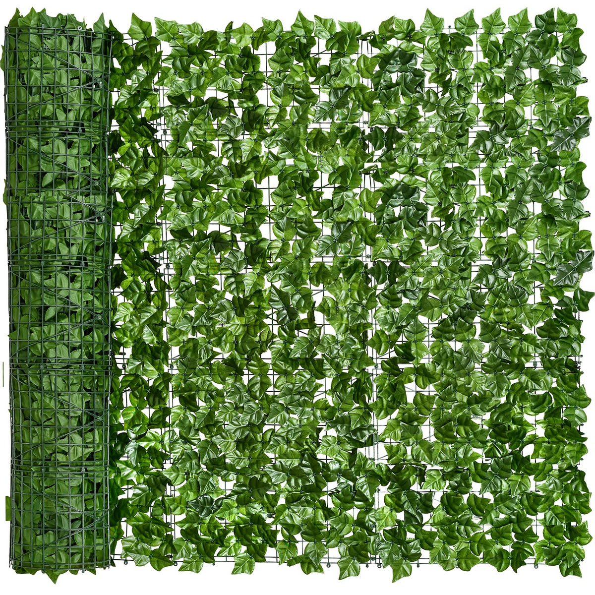 DearHouse artificial ivy fence close-up shows dense leaves for privacy and a natural look