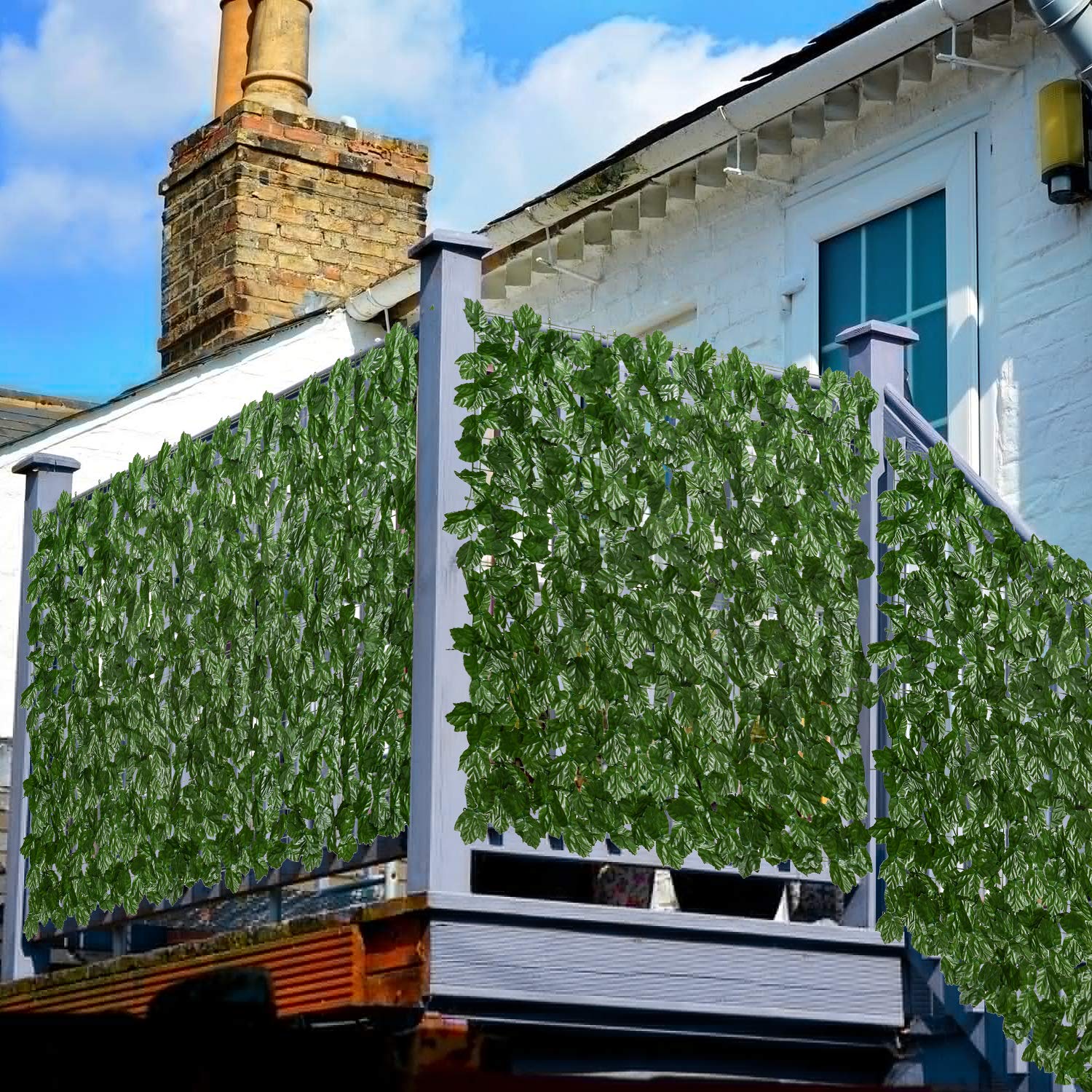 DearHouse artificial ivy leaves close-up shows realistic greenery for stylish screens.