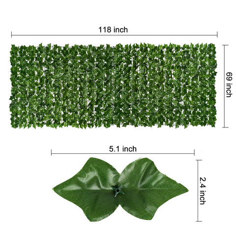 DearHouse fence panel detail shows dense leaves with mesh backing for airflow.