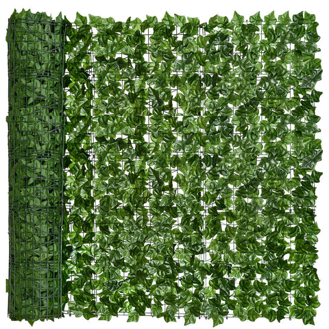 DearHouse artificial ivy privacy fence main view showing lush evergreen cover for outdoors.