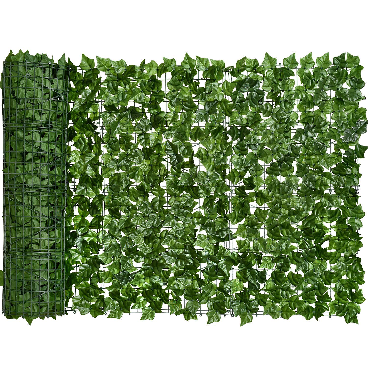 DearHouse artificial ivy privacy fence installed outdoors for natural-looking privacy and low maintenance
