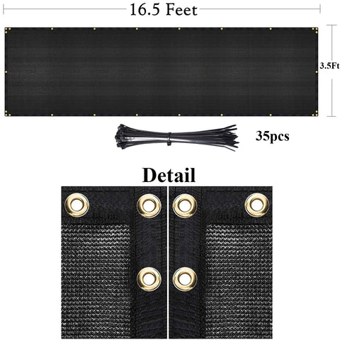 Durable weather-resistant mesh withstands wind and sun on outdoor patios.