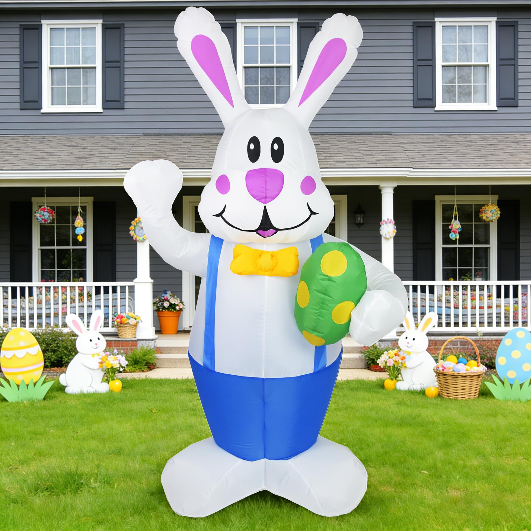 DearSun LED illumination enhances evening gatherings with a playful bunny display.