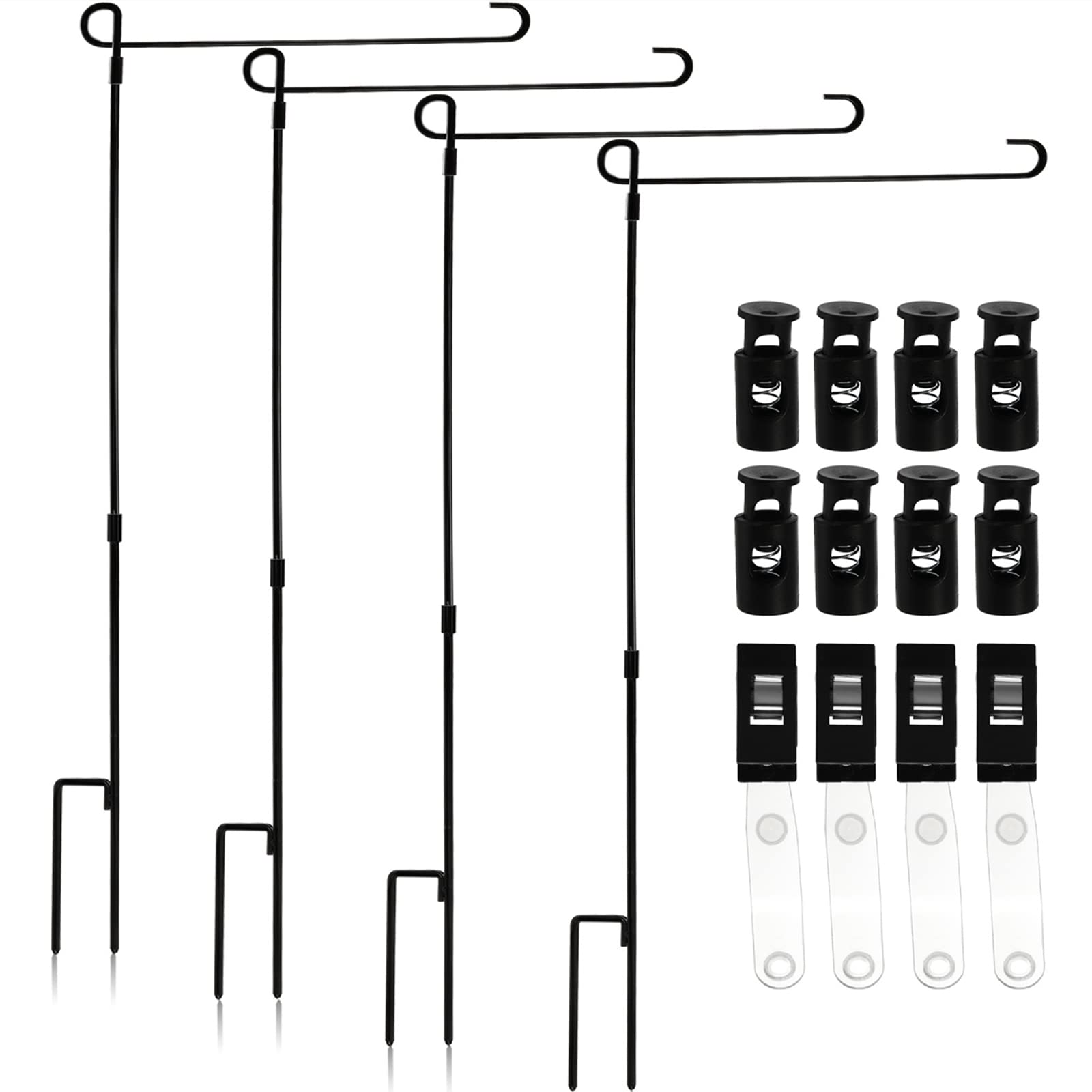 DEAYOU garden flag stand with weatherproof metal construction for outdoor decor