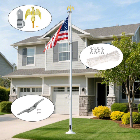 DEAYOU assembly kit preview with complete flagpole parts.