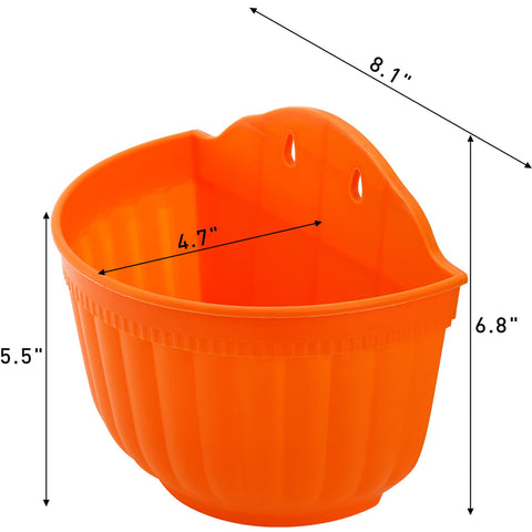DEAYOU wall planter with rust-proof S hook hanging on railing.