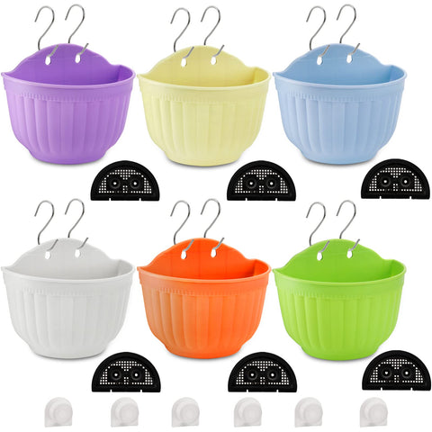 DEAYOU six-pack planters in bright colors for vibrant spaces.