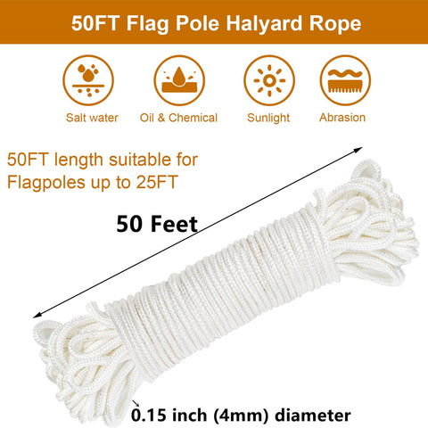 DEAYOU four swivel snap hooks, easy attachment for reliable flag connections.
