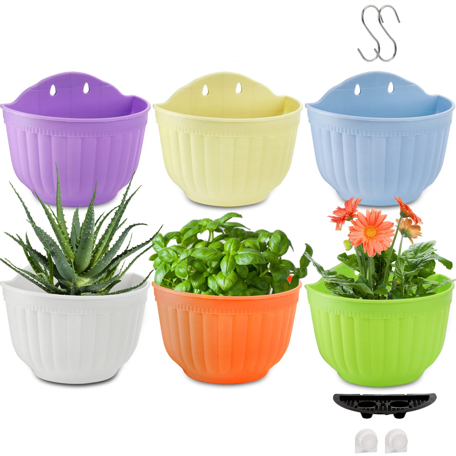 DEAYOU weather-resistant resin wall planter close-up showing durable finish.