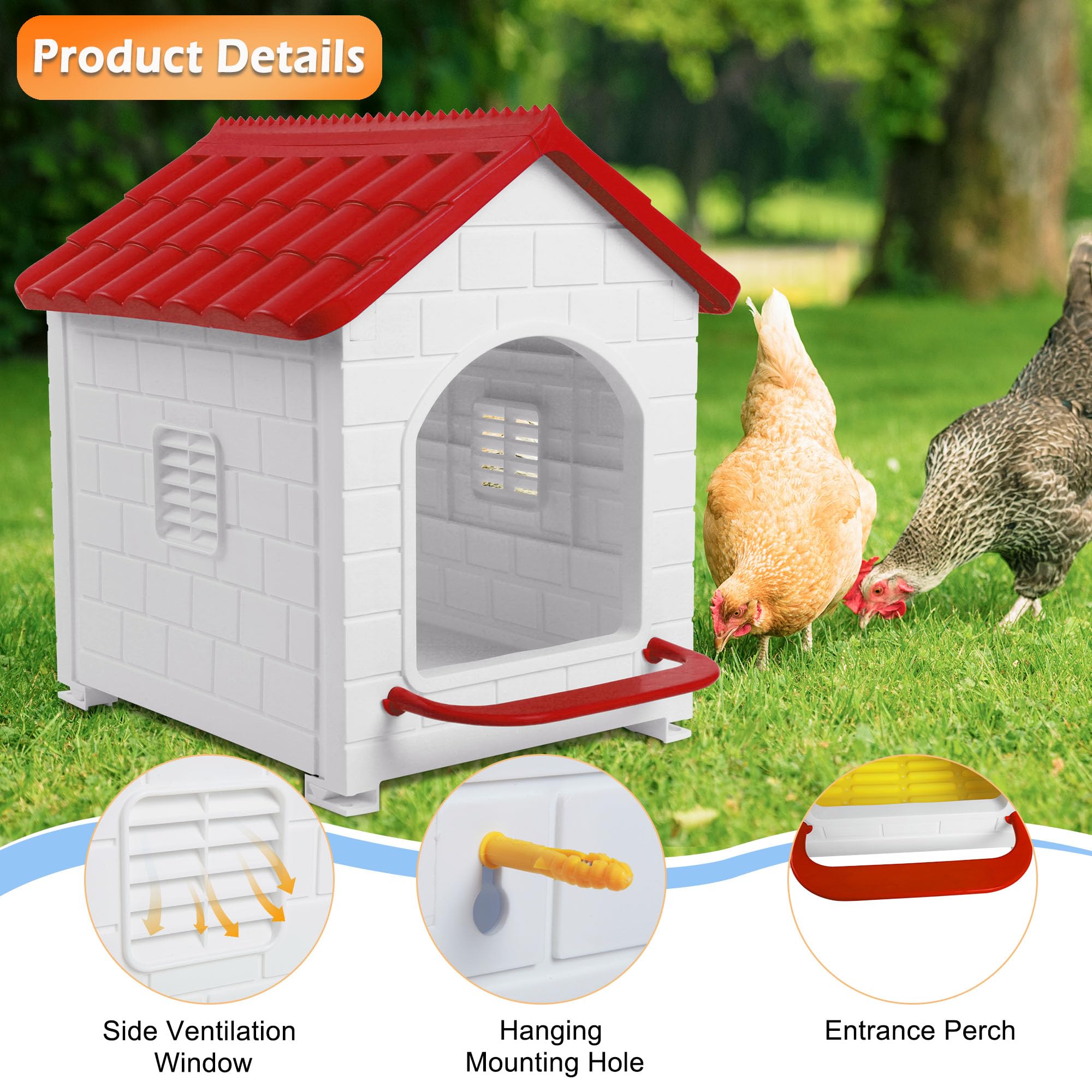 Deblue nesting box interior offers ample space for comfortable laying.