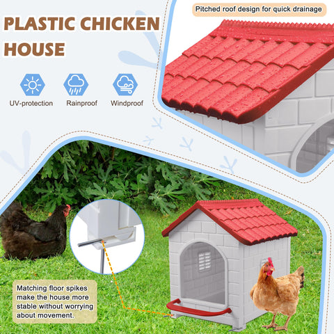 Deblue nesting box shows ventilation windows for fresh coop air.