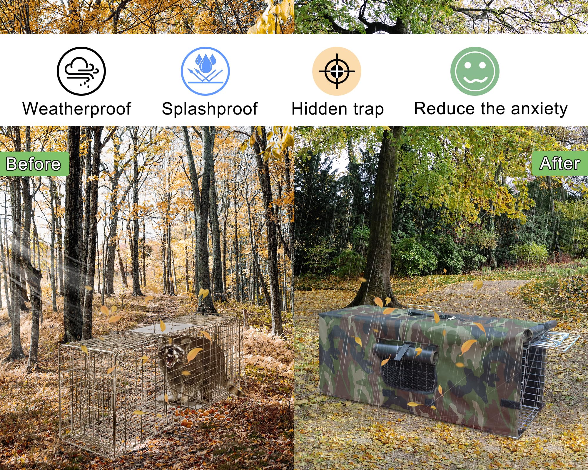 Deblue weatherproof Oxford cover resists UV and rain for outdoor use.