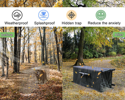 Deblue trap cover with zipper for safe transport of captured animals