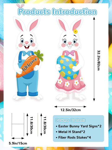 DECEED Easter sign and H-stake system provides stable placement.