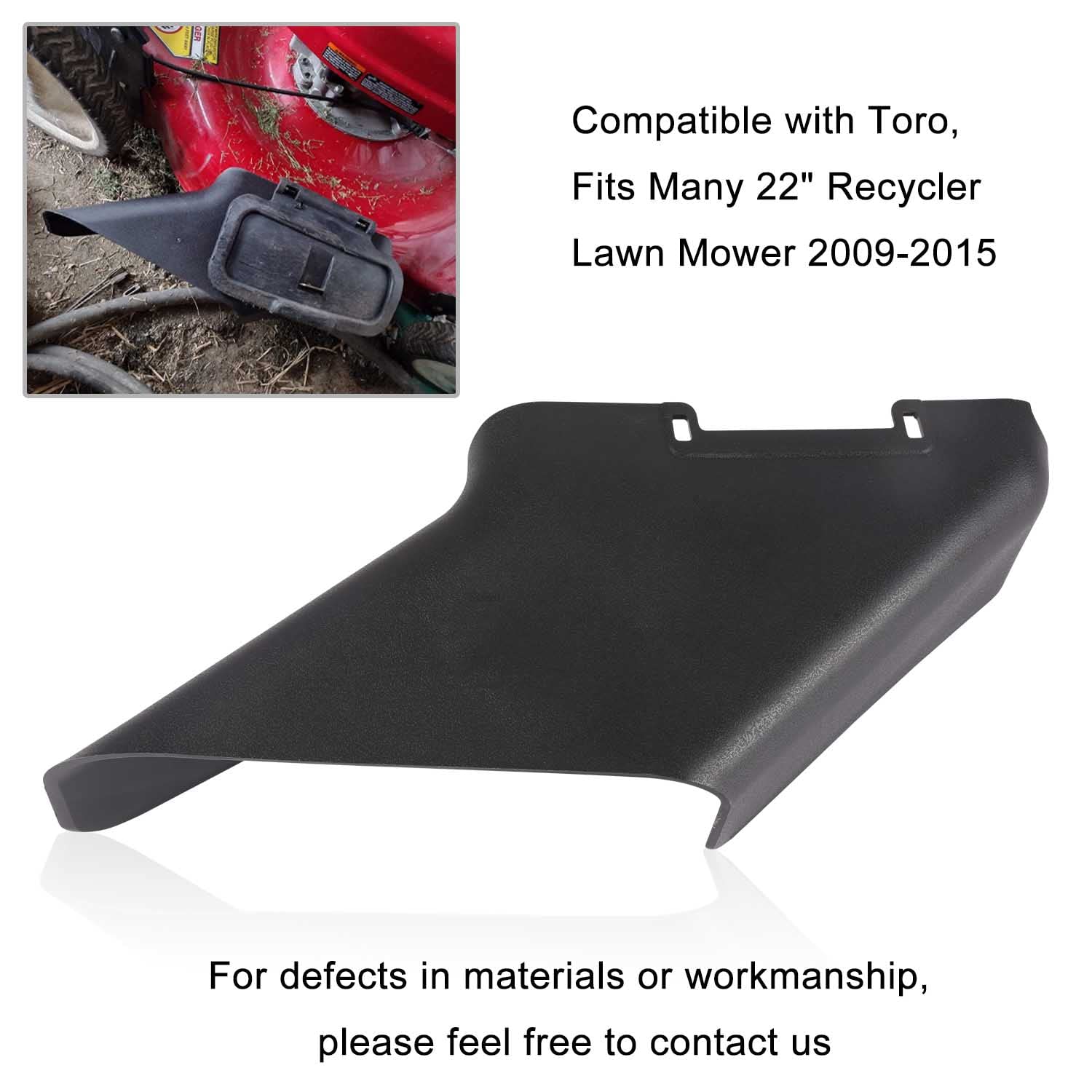 Left-side view of the DECKMAN 115-8447 integrated with Toro mower housing.