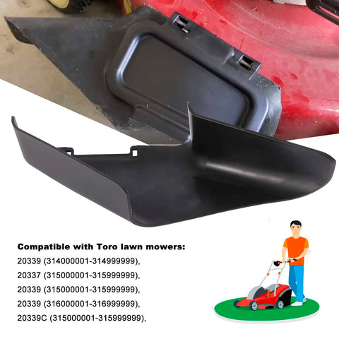 Packaging and included parts for the DECKMAN 115-8447 chute.