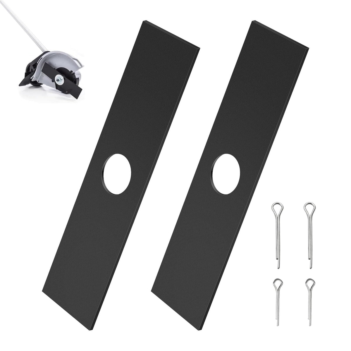 DECKMAN 2-pack 8-inch edger blades ready for quick replacement and lasting performance.