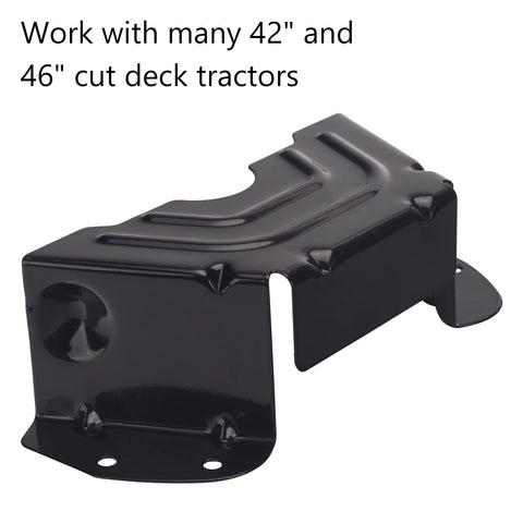 DECKMAN fits 42 and 46 inch deck tractors for broad lawn compatibility.