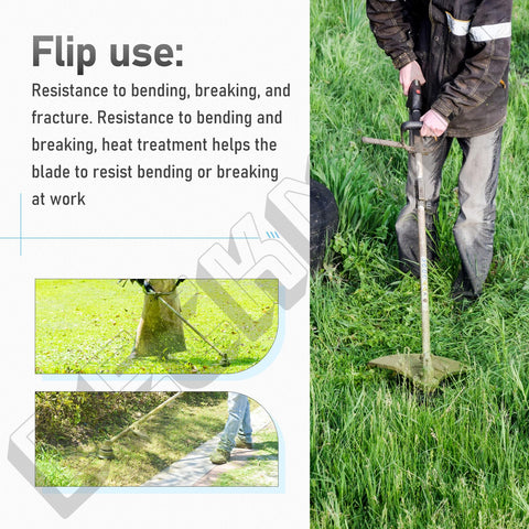 Hands wearing gloves during blade installation with DECKMAN blades.