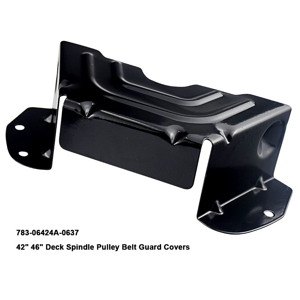 DECKMAN deck spindle pulley guards shield components from debris during use.
