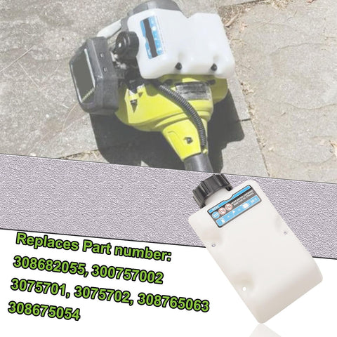 DECKMAN fuel tank assembly side view showing compact replacement design