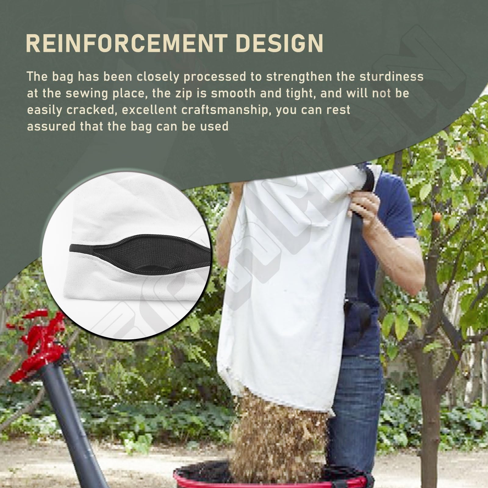 Durable stitching reinforces seams for long-lasting performance