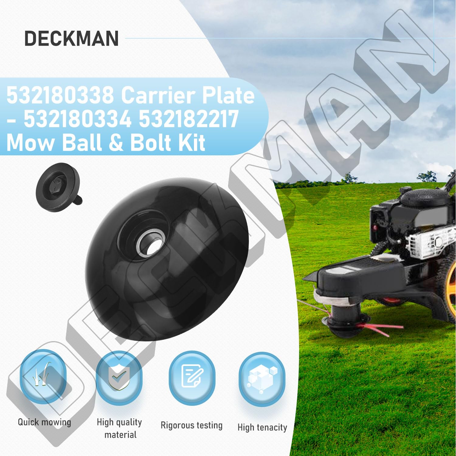 DECKMAN included parts kit image illustrating the complete replacement set
