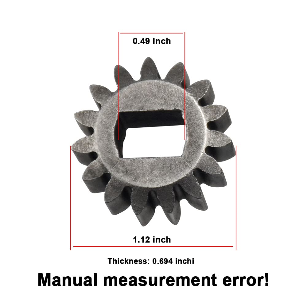 Deckman pinion gear 131-0875 pack shot; ready-to-install replacement for 30-inch rear drive mowers.