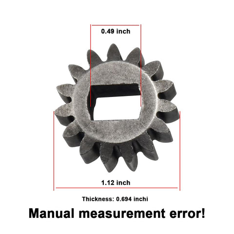 Deckman pinion gear 131-0875 pack shot; ready-to-install replacement for 30-inch rear drive mowers.