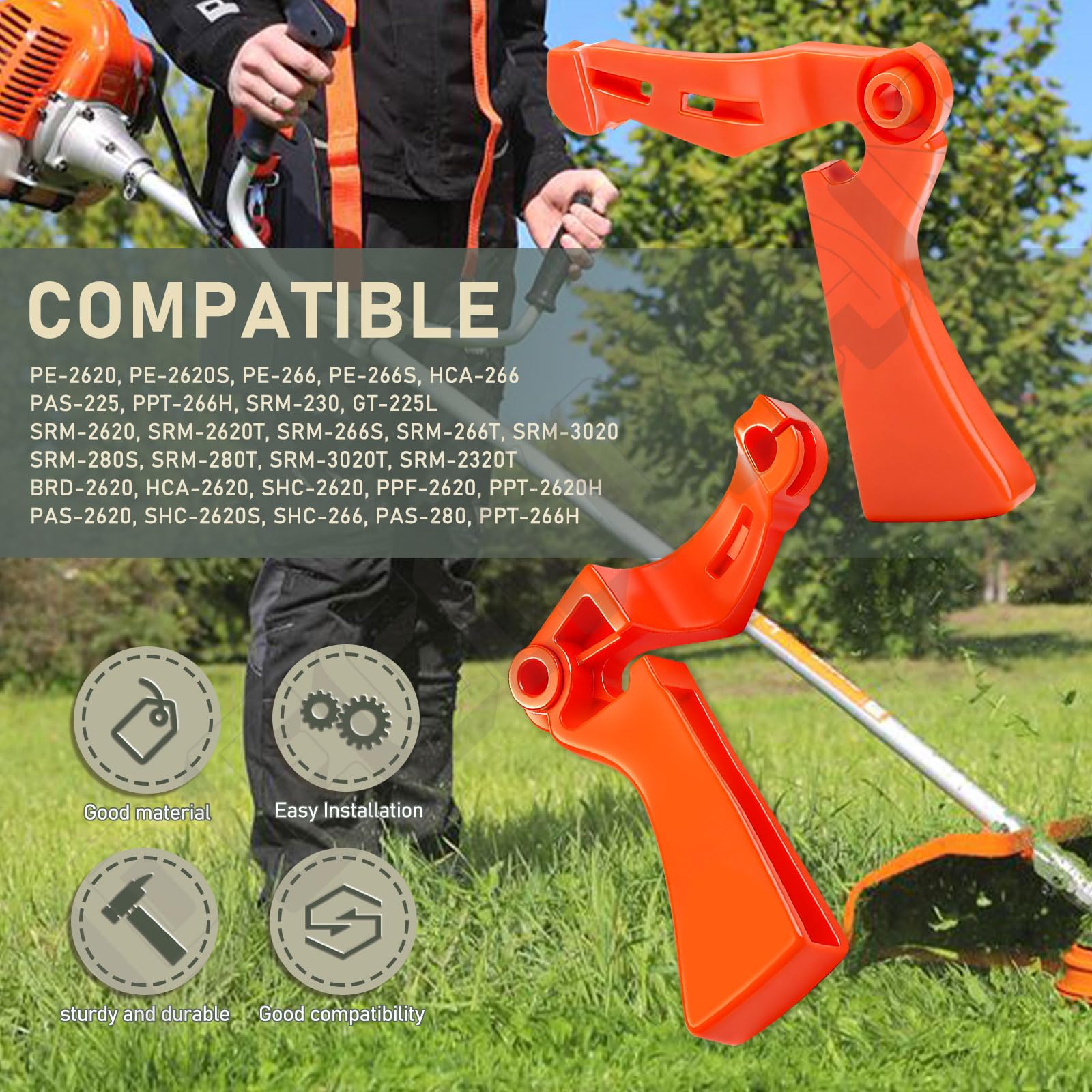 DECKMAN throttle trigger compatibility guide — covers a wide list of Echo models.