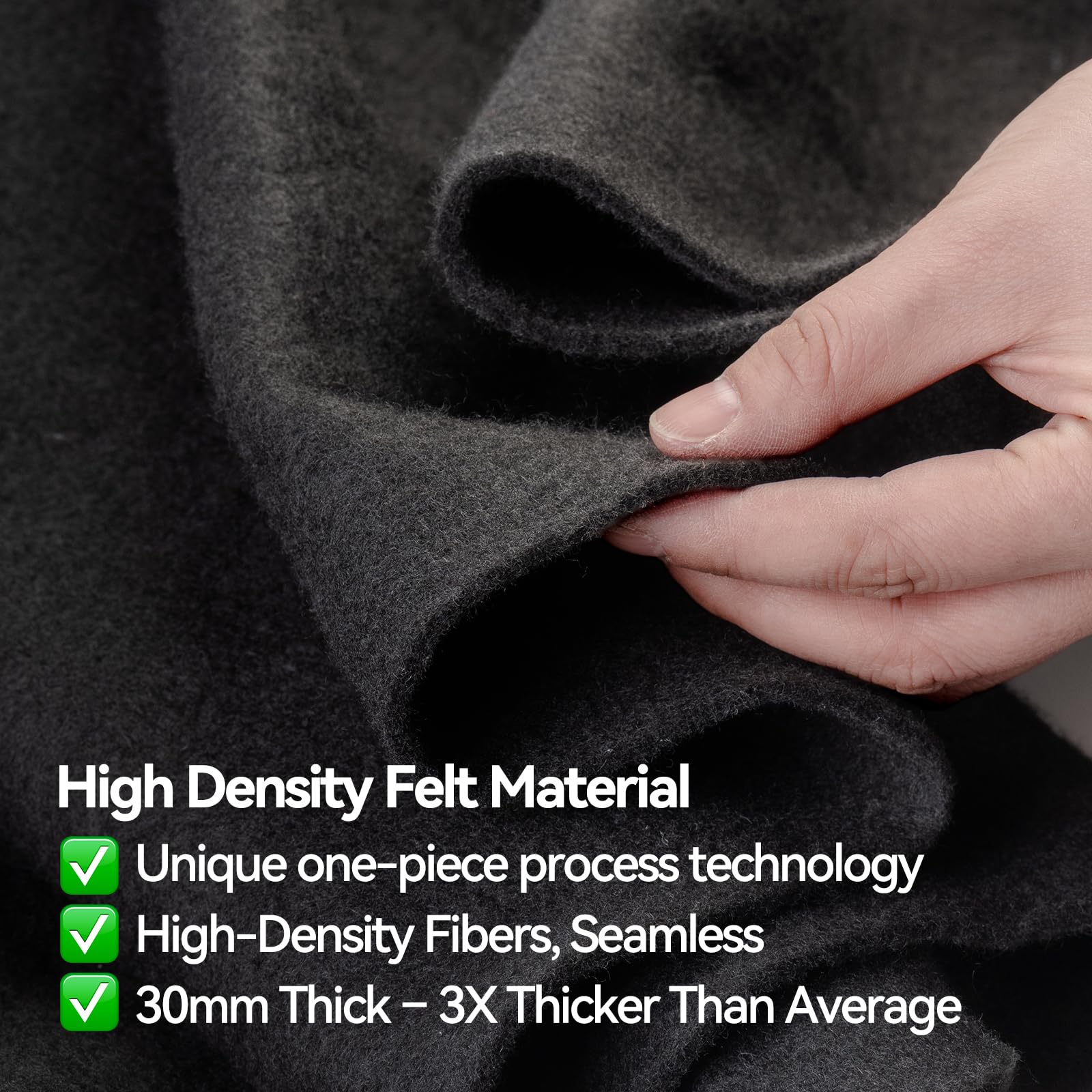 DecoForU pad features dense needle-punched fabric for durable underlay protection