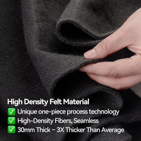 DecoForU pad features dense needle-punched fabric for durable underlay protection