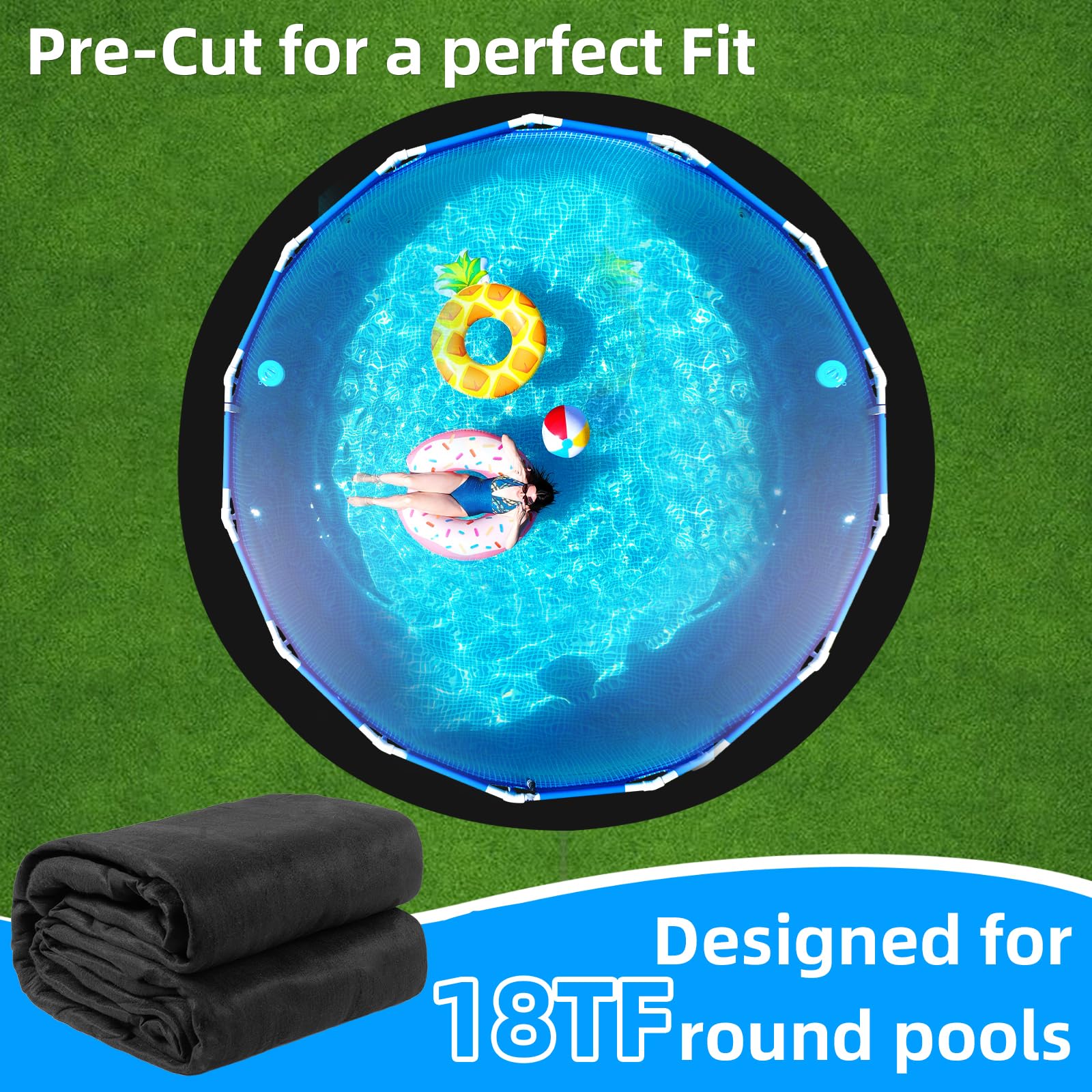 DecoForU pool ground protection mat shields against rough surfaces