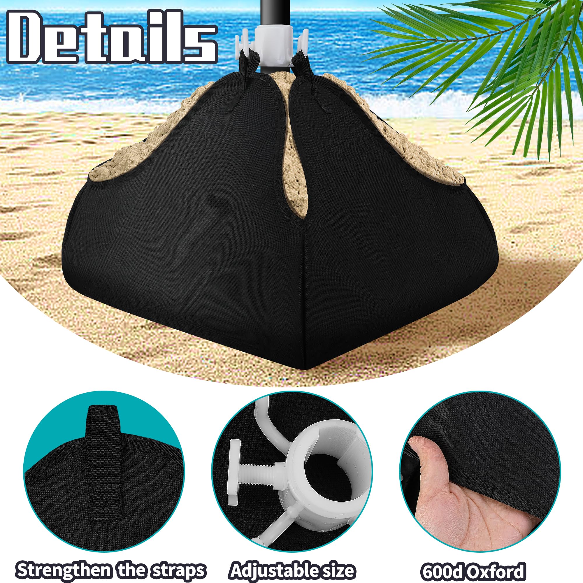 DECOHS easy-use base weight fits diverse poles.